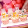 50pcs Laser Cut Lace Design Cupcake Wrappers, Buntes Papier Produktbild-Vorschau 6