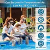 Poolkissen Winter Rund 360 XXL 120x120cm – Hellblau Produktbild-Vorschau 5