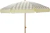 Parasol Jardin Rayé Taupe Design Rétro Franges, Protection Voir les images du produit 1