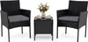 COSTWAY Polyrattan Gartenmöbel Set, 3-tlg. Balkonmöbel mit Produktbild-Vorschau 1