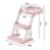 Siège de toilette 2 en 1 avec marchepied, pliable, rose Voir les images du produit 2