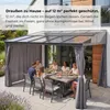 osoltus Alu Pavillon Terrassendach Terrassenüberdachung Produktbild-Vorschau 6