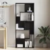 vidaXL Regál na knihy vzhled černého dubu 67x24x161 cm Náhled obrázku produktu 3