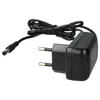 A black power adapter with a cord and a European plug. Produktbild-Vorschau