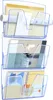 CEP Wandprospekthalter ICE 3er Set DIN A4 1-fach eisblau Produktbild-Vorschau 2