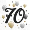 Servietten, 2-lagig, Motiv: "Happy Birthday 70", Größe: Produktbild-Vorschau 1