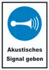 Akustisches Signal geben Schild A1 (594x841mm) Produktbild-Vorschau 1