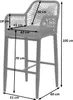 Set tavolo da bar + 2 sgabelli da bar HWC-P91, sedia da bar Anteprima dell’immagine prodotto 11
