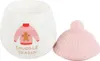 A white ceramic pot with a pink knitted lid, decorated with a gingerbread man wearing a pink sweater and the text "SNUGGLE SEASON". Voir les images du produit
