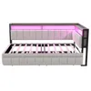 Cama tapizada Merax, sofá cama de 90x200 cm con cama Vista previa de la imagen del producto 6