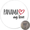 Huuraa Magnet Panama my love 59mm Kühlschrankmagnet rund Produktbild-Vorschau 1