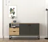 Sideboard Dolores mit 2 Türen und 2 Schubladen in Anthrazit Produktbild-Vorschau 2