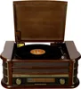 Denver MCR-50MK2 Retro dřevěný gramofon s rádiem CD kazetou Náhled obrázku produktu 6