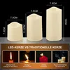 LED-Kerze LED Kerzen-Set 3-teilig mit Timer für Drinnen und Produktbild-Vorschau 6