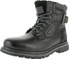 A black leather boot with laces and a buckle. Anteprima dell’immagine prodotto
