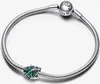 Pandora Charm Damen Monstera Blätter Emaille Grün Silber Produktbild-Vorschau 3
