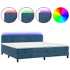 vidaXL Boxspringbett mit Matratze & LED Dunkelblau 200x200 Produktbild-Vorschau 3