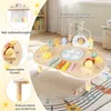 COSTWAY Aktivitätstisch Holz, Baby Montessori Spieltisch Produktbild-Vorschau 7