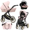 Kunert Ivento Premium 3in1 Poussette rose avec cadre doré Voir les images du produit 1