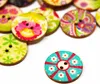 Oblique Unique 100x Holz Knöpfe Blumen Kinderknöpfe Buttons Produktbild-Vorschau 3