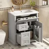 Bodenstehender Badezimmerschrank mit Waschbecken, Produktbild-Vorschau 1