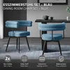 ML-Design Esszimmerstühle drehbar 2er Set in Blau Produktbild-Vorschau 2