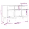 vidaXL Kredens FLORO wosk brązowy 114x43x74 cm lite drewno Podgląd zdjęcia produktu 8