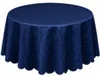 Tischdecke blau dunkel oval 160x220 cm damast Ornamente Produktbild-Vorschau 1