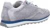 A side view of a gray sneaker with blue accents. Produktbild-Vorschau