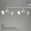 LED spotlamp, plafondlamp, 4xGU10, 12W, verstelbaar, Productafbeelding-voorbeeld 3