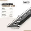 Dalsys Fliesenschiene Eckprofil 250cm x 10mm Schwarz Produktbild-Vorschau 2