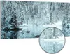 DEQORI Hybrid Leinwand Bild 100x50 cm 'Winterspiegelung' Produktbild-Vorschau 1