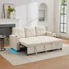 Trzyosobowa sofa rozkładana Merax z uchwytami na kubki, Podgląd zdjęcia produktu 2
