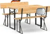 Bierzeltgarnitur mit Lehne klappbar Holz 120cm klein RINHO Produktbild-Vorschau 1