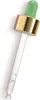 A close-up shot of a glass dropper with a green rubber bulb and a gold band. Podgląd zdjęcia produktu