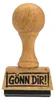 Holzstempel "Gönn dir!" robust eckiges Design 3,5 x 1,5 cm Produktbild-Vorschau 3