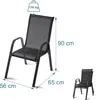 Sedie da giardino Relaxdays, set da 2, schienale alto, Anteprima dell’immagine prodotto 4