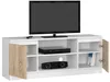Mobiletto TV elegante bianco e rovere sonoma 140 cm con 2 Anteprima dell’immagine prodotto 2