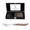 Jeu de six fourchettes pour steak, en bois d'olivier, Voir les images du produit 6