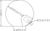 A technical drawing of a spherical lamp with dimensions indicated. Produktbild-Vorschau