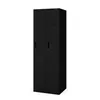 A black metal locker with two doors, shown from the front. Produktbild-Vorschau
