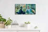 Dekor Leinwand Uhr Wandbilder 60x30 Gemälde Blumen Fluss Produktbild-Vorschau 3
