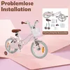 COSTWAY Kinderfahrrad mit Korb, Klingel, Doppelbremsen, Produktbild-Vorschau 5