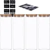 4er Set Vorratsglas mit Bambusdeckel und 8 Kreidetafel- Produktbild-Vorschau 2