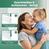 A mother and daughter are happily embracing, with instructional graphics about a product on the left side of the image. Podgląd zdjęcia produktu