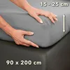 STUDIO Basic Spannbettlaken 90x200cm, 100% gekämmte Produktbild-Vorschau 4