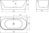 Mexen Oval+ freistehende wandnahe Badewanne 170 x 80 cm, Produktbild-Vorschau 6