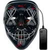 Schwarze LED-Leuchtmaske für Halloween-Horrorparty Produktbild-Vorschau 2