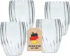 Intirilife 4x Doppelwandiges Thermo Glas - Striped Style - Produktbild-Vorschau 1