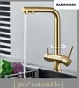 KLARWERK® Felix | ausziehbare 3-Wege Armatur Edelstahl Gold Produktbild-Vorschau 6